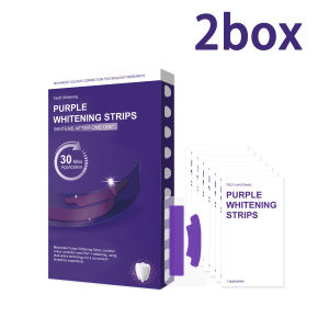 oralhoe | Purple Teeth Whitening Strips PAP+ 30Mins Quick Stain Toothpaste Removal for Lasting Bright Smile Teeth Brightening Oral Care