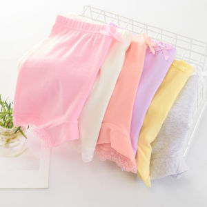 Summer Thin Girls Safety Pants Fashion Tape Childs Insurance Underwear Two-in-One Little Girl Pure Cotton Base Shorts