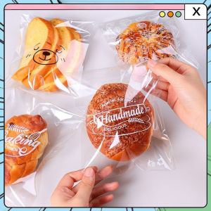 100Pcs Cookies Packaging Bag Bread Plastic Packaging Bag Self Adhesive Banana Loaf Bread Pastry Bag