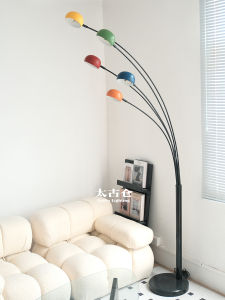 Bauhaus Style Floor Lamp Designer Artistic Living Room Bedroom Luxury Iron Material Led Light Source Switch Type Button Foot