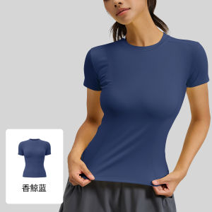 Juyitang Slimming Tight Sports Top Women Outdoor Running Fitness Training Yoga Clothes Short Sleeve Yoga Suit for Women