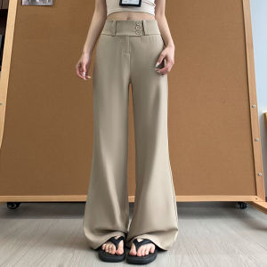 MiiOW | Summer Casual Thin Style Short Girls High Waist Flared Trousers 2026 New