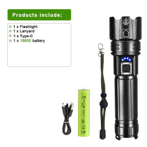 10000000LM Rechargeable LED Flashlights XHP360 36Core Zoomable Torch Light 1500m High Power Flashlight Outdoor Tantical Lantern