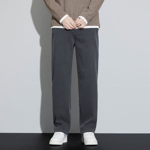 กางเกงยีนส์ทรงตรงผ้าไลโอเซลสำหรับผู้ชาย สวมใส่สบาย เหมาะสำหรับฤดูใบไม้ร่วงและฤดูหนาว เอวยางยืด ใส่ได้หลากหลาย ไซส์ใหญ่พิเศษ 5XL