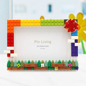 Childrens Family Photo DIY Handcraft Material Kit Kindergarten Graduation Picture Frame 6-7 Inch Rectangle Plastic Frame