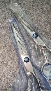 Kéo cắt và tỉa tóc SASSON  (tai cầm xanh)