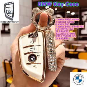 เคสกุญแจ BMW แบบวัสดุ Tpu สำหรับ7/M3/3/5/X5M/X6M/M5/X1/1/6/X2/X5/X6/หุ้มกุญแจรถ Z4น่าสนใจ
