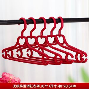 Red Wedding Dress Hanger Non-Slip Clothes Drying Rack Home Use Windproof Wedding Ceremony Decoration Item Couple Matching