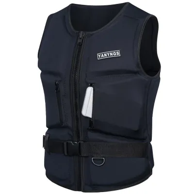 Comp Vest CE Approved Neoprene Life Jacket Wake Surfing Impact Vest JET SKI Buoyancy Vest Great for Watersports Activities