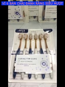 VỈ 6 BÀN CHẢI ĐÁNH RĂNG SIÊU MƯỢT