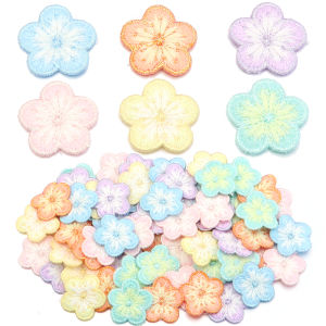 10pcs/lot Flower Applique Patches 2.7cm Colorful Plum Blossom Embroidered Cloth Sticker For DIY Crafts Sewing Supplies Accessori