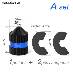 Bicycle Front Fork Tube Grinding Tool Bike Metal/Carbon Fiber Fork Tube-end Chamfering Tool with Sandpaper Repair Bike Tools