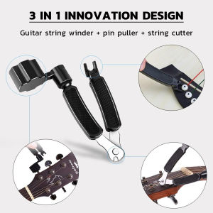 ZEO Multifunctional Guitar String Winder/Guitar String Cutter/Guitar Bridge Pin Puller for Guitars Instrument Accessories