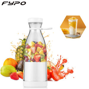 Fypo Portable Juicer Cup Blender Electric Fruit Vegetable Mixer Juice Extractor USB Rechargeable Orange Squeezer Smoothie Ice Maker with 480ml Juice Container
