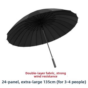 Automatic 24-rib Dual Layer Business Umbrella for Both Genders
