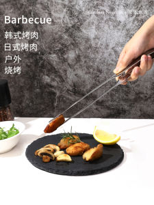 Original Stainless Steel Food Tongs for Barbecue Steak Bread Roast Meat Anti-Scald Long Handle Kitchen Cooking Utensils