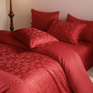 ZHIDING | Bộ Chăn Ga Gối 4 Món Cưới Jacquard Cotton Sạch