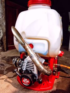 knalpot mesin semprot 2 tak racing Thailand sprayer TU 26 model bambu runcing bahan stainless