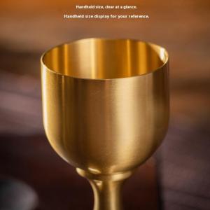 Household Mini Shot Glass Gold Brass Wine Glass Restaurant Goblet Tabletop Red Wine White Wine Trumpet Copper Craft Anti-rust