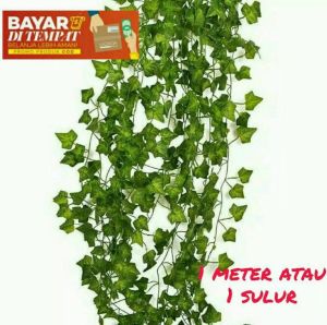 Daun Rambat (1 meter /1 sulur) Bunga Plastik/ Daun Rambat Bunga Palsu/tanaman Artifisial
