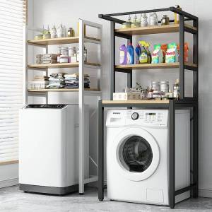 MEISITEKEKE | Floor-standing Double Layer Laundry Machine Storage Rack
