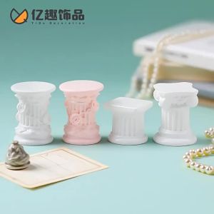 Mini Roman Pillar Greek Column Statue Pedestal Stand for Figurine Display Home Garden Decor Dinning Room Shelf Ornament Sculptur
