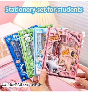 New Style Childrens Stationery Set Three-dimensional Sense Cartoon Stationery Six-piece Set School Season Elementary Youth Gift