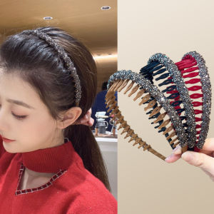 Purple Rice Velvet Hair Clip Japanese and South Korean Style Adult Haircard Shampoo and Face Wash Hairnet Popular Hair Accessory