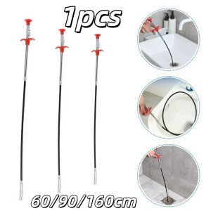 60/90/160cm Multifunctional Pipe Dredging Tool Drain Cleaner Sticks Kitchen Water Channel Sewage Hair Clean Pick Up Tube Tools