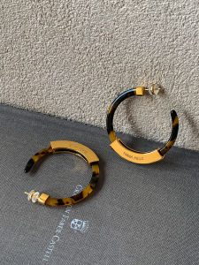 Exaggerated Retro Metal Beautiful Large Circle Earrings 2025 New High-End Spot Leopard Print Fall Winter Ear Jewelry