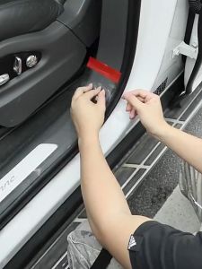 Transparent car door invisible anti-collision strip dustproof threshold Anti collision of rearview mirror bumper Single sided anti mold adhesive tape for trunk protection
