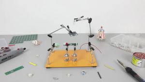 NEWACALOX Magnetic PCB Fixture Soldering Helping Hands Welding Locator Universal Flexible Arm Alligator Clip Repair Welding Tool