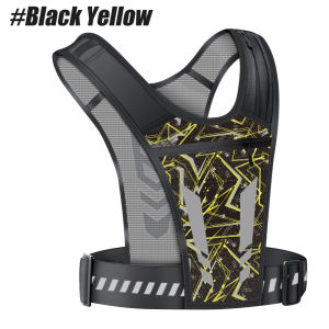 Running Vest Chest Phone Holder Lightweight Breathable & Adjustable Workout Vest with Running Reflective Strips for Jogging Gym