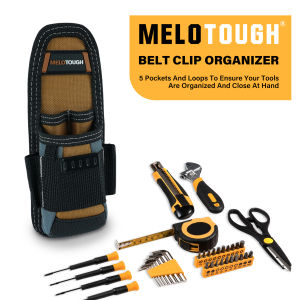 Small Tool Pouch Electrican Clip on Tool PouchTool Belt Pouch with Belt Holster Mini Electrican Tool Holder with Sanp Clip