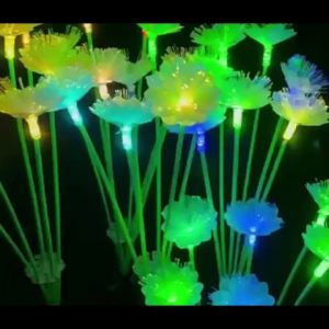 Solar 6LEDS Cherry Blossom Flower Lights Solar Ground Plug Atmosphere Lights Garden Lights Lawn Lights Garden Decoration