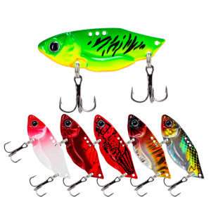 ที่ปั่นด้ายแบบมีสีสันทำจากโลหะช้อนเหยื่อ3.5G/5G/7G/10G/14G จิ๊กการจม3D วงตาเหยื่อแข็งพร้อมตะขอแหลมสองชั้น