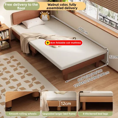 Extendable Foldable Headless Single Bed Frame