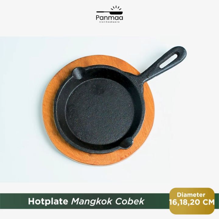 PANMAA Cast Iron Hot Plate Steak Teflon Fraying pan (16, 18, 20 cm)  Lazada Indonesia