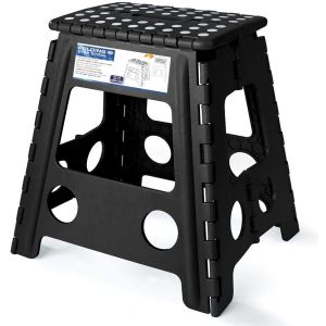 Plastic Foldable Stool Space Saver Thick Heavy Duty Strong Durable Sturdy