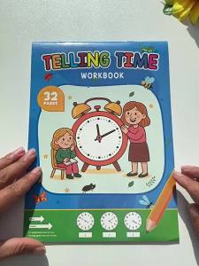 Telling Time Workbook for Kids - Master Analog & Digital Clocks in 30 DaysDaily Practice Worksheets with Interactive Activities