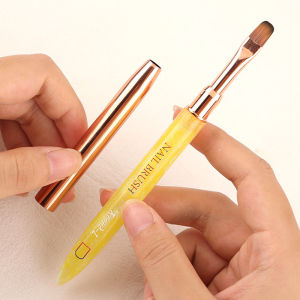1PC Gel Brush Oval & Flat UV Gel Nail Art Brush Professional Design Brushes Salon Home DIY Manicure