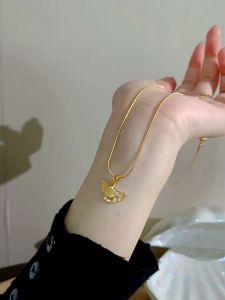 Noin Kalung Titanium Wanita Anti Karat Anti Alergi Liontin Korean Style Aksesoris Leher KT168