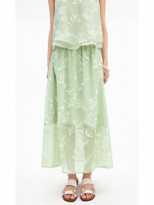 Pseudo Two-Piece New Chinese Style Half Skirt