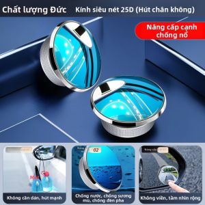 TOKUSET | Gương Hậu Trí Toàn Cảnh Góc Rộng 360 Độ Với Chân Bám