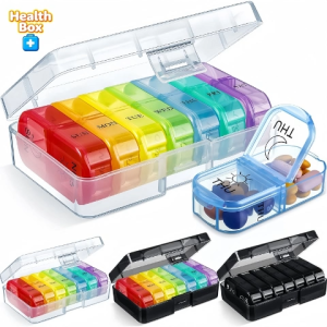 Medicine Box Classified Portable Medicine Box 7-Day 14 Compartment Morning And Evening One Week Travel Medicine Storage Box