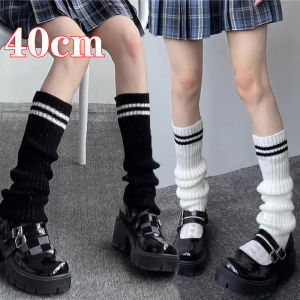 Y2k Nhật Bản Lolita Cô Gái Ngọt Ngào Sọc bọc ấm chân bóng len tất đan Dệt Kim Chân Che Cosplay Phụ Nữ Mùa Thu Mùa Đông Heap Heap Vớ
