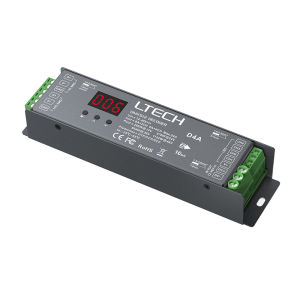 LTECH Led RGBW Strip DMX Decoder DC12V 24V Input 5A 4 Channel 480W Output Led RGB RGBW Strip PWM DMX512 Slave Controller