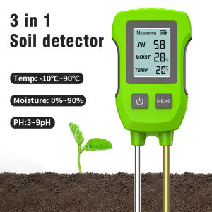High Accuracy Soil Detector 3 in 1 Soil PH Moisture Temperature Meter Backlight Soil Moisture Meter Garden Plant Soil Hygrometer