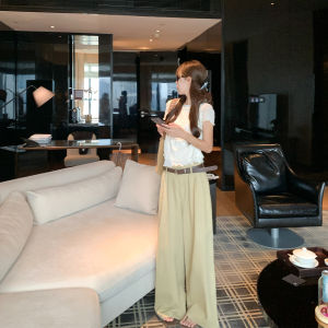 Korean Style Gentle Apricot Color 3D Floral Off-shoulder Short Sleeve T-shirt