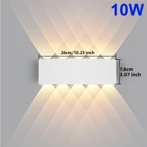 Đèn LED Dán Tường Chống Nước Ngoài Trời IP65 Ánh Sáng Trắng Cho Nhà Biệt Thự Sân Vườn Sân Hiên Hiên Nhà Cầu Thang Hành Lang Phong Cách Hiện Đại Chất Liệu ABS